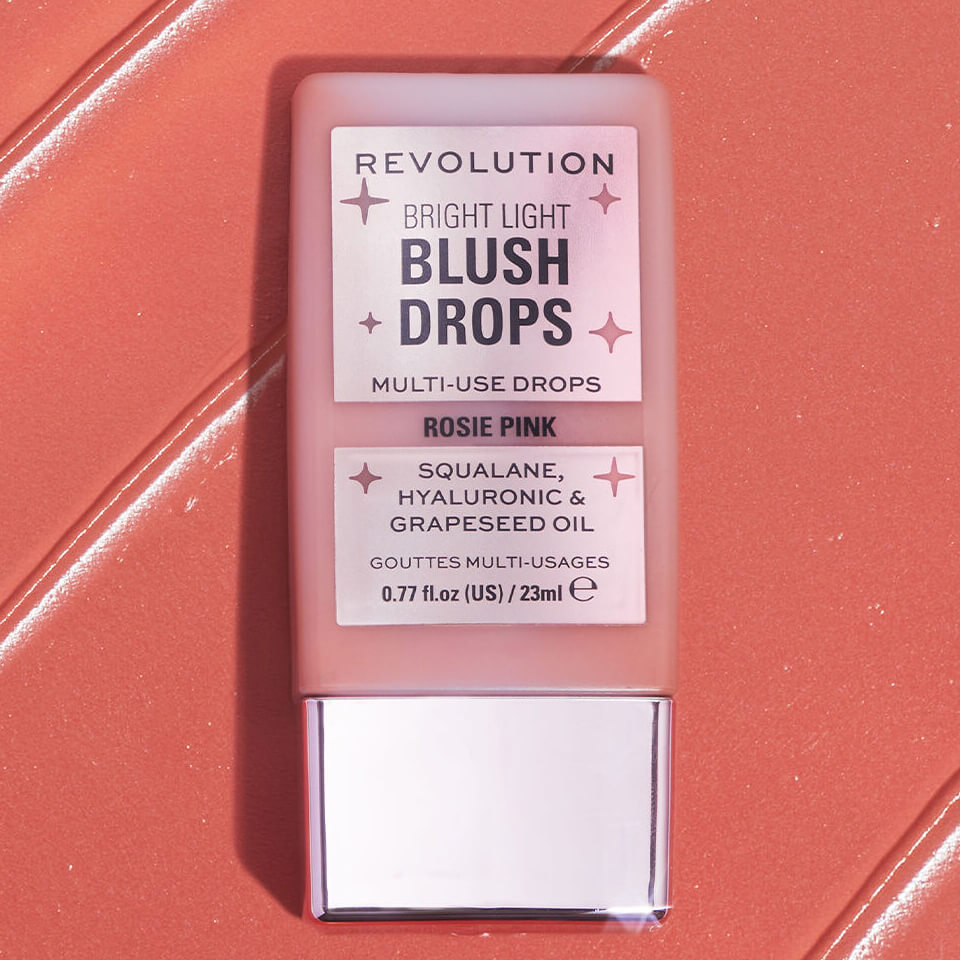 An image of Makeup Revolution Bright Light Blush Drops in shade Pink Rosie 